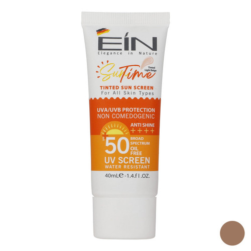 کرم ضد آفتاب رنگی ای آی ان SPF 50 مدل suntime مناسب انواع پوست حجم 40 میلیلیتر